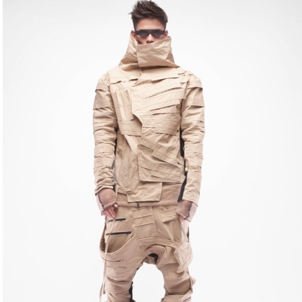 Demobaza SS23 'Revive' Assymetrical Shirt Tan Small
